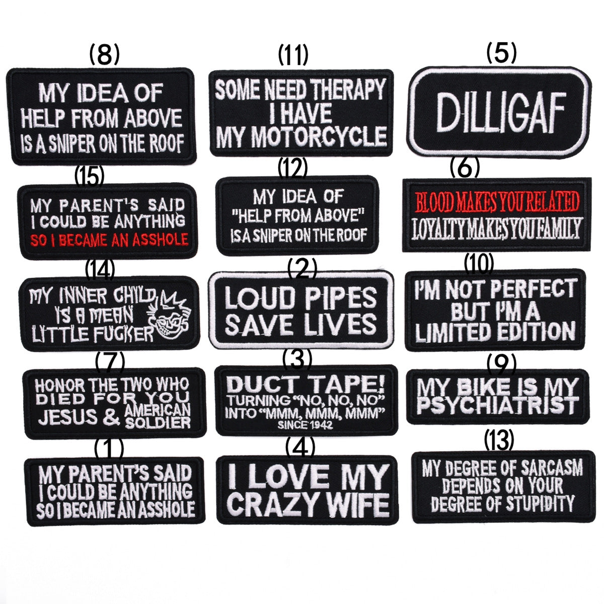 Wholesale Embroidered cloth patch hat accessories long strip English letter patch